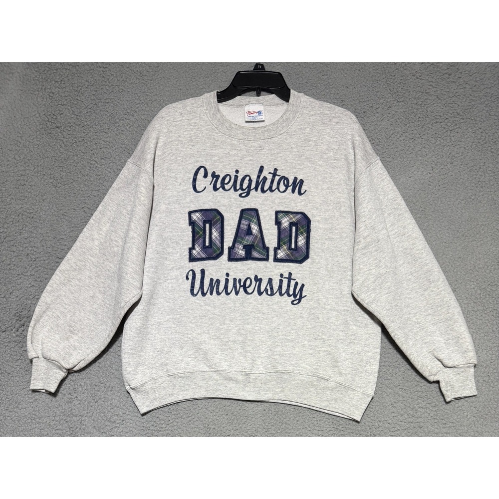 Vintage Famous Sportswear Creighton University DAD Mens Large Gray Made in USA